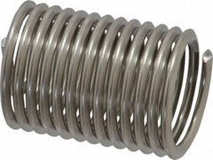 Recoil - 3/4-10 UNC, 1-1/2" OAL, Free Running Helical Insert - 13 Free Coils, Tanged, Stainless Steel, Bright Finish, 2D Insert Length - Exact Industrial Supply