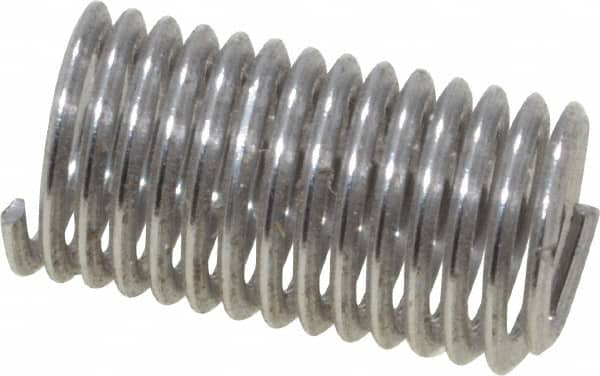 Heli-Coil - M3x0.50 Metric Coarse, 9mm OAL, Free Running Helical Insert - 13-7/8 Free Coils, Tanged, 304 Stainless Steel, Bright Finish, 3D Insert Length - Exact Industrial Supply