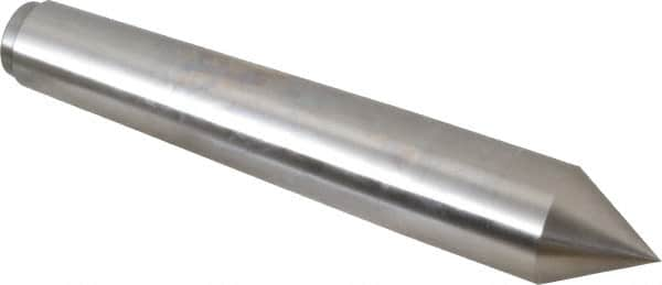 Riten - 1-1/2" Head Diam, Hardened Tool Steel Standard Point Solid Dead Center - Jarno 12 Taper, 1-1/2" Point Diam, 2-1/4" Point Length, 9" OAL - Caliber Tooling