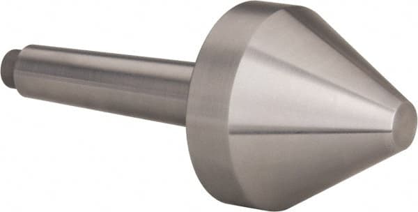 Riten - 2-1/8" Head Diam, Hardened Tool Steel Bull Nose Point Solid Dead Center - 2MT Morse Taper, 2-1/8" Point Diam, 1.4" Point Length - Caliber Tooling