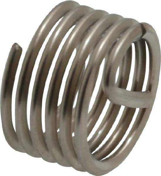 Recoil - M12x1.50 Metric Fine, 12mm OAL, Free Running Helical Insert - 7-1/4 Free Coils, Tanged, Stainless Steel, Bright Finish, 1D Insert Length - Caliber Tooling