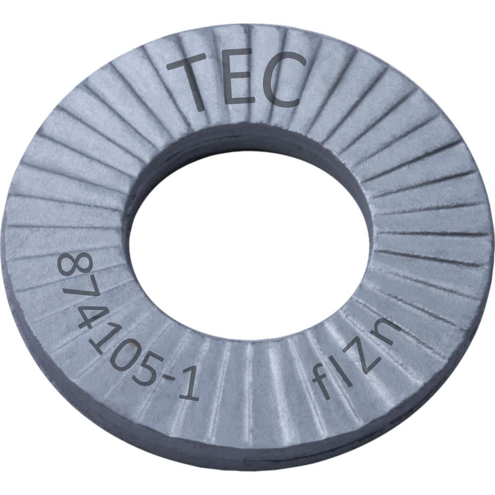 Wedge Lock Washers; Thread Size: 3/4; Material: Steel; Inside Diameter: 0.787 in; Outside Diameter: 1.535 in; Finish: Zinc Plated; Hardness: 465 HV Min; Standards: MIL-STD-1312-7   ISO 9001:2008    ISO TS16949; Thickness: 3.4 in