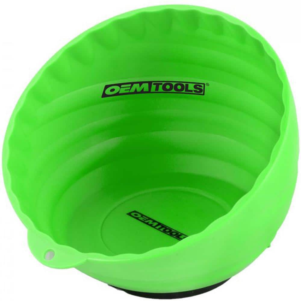 Pots, Pans & Trays; Product Type: Magnetic; Tray Type: Magnetic; Material: Plastic; Load Capacity: 5; Maximum Temperature: 176; Shape: Round; Overall Length: 4.50; Space Saving Features: Stackable; Overall Width: 6; Color: Green; Length (Inch): 4.50; Mate