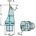 C6-SVMBL-00130-16 Capto® and SL Turning Holder - Caliber Tooling