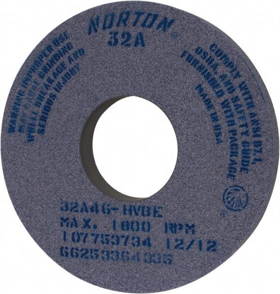 Norton - 14" Diam x 5" Hole x 1-1/2" Thick, H Hardness, 46 Grit Surface Grinding Wheel - Aluminum Oxide, Type 1, Coarse Grade, 1,800 Max RPM, Vitrified Bond, No Recess - Caliber Tooling