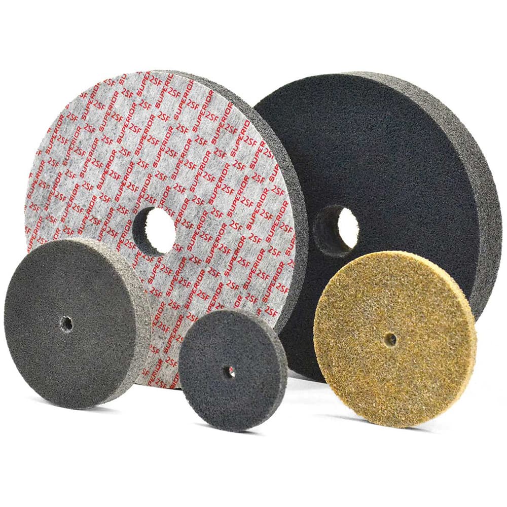 Superior Abrasives - Deburring Wheels; Wheel Type: Unitized ; Wheel Diameter (Inch): 3 ; Center Hole Size (Inch): 1/4 ; Abrasive Material: Aluminum Oxide ; Grade: Coarse ; Density: 8 - Exact Industrial Supply