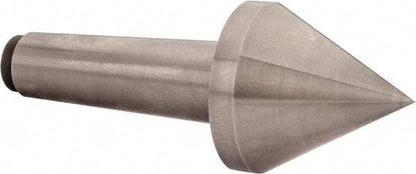 Riten - 3-1/2" Head Diam, Hardened Tool Steel Pipe Nose Point Solid Dead Center - 5MT Morse Taper, 3-1/2" Point Diam, 3.017" Point Length, 4.03" OAL - Caliber Tooling