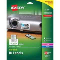 AVERY - Pack of (256), 1-1/4" x 1-3/4" White Paper Multipurpose Labels - Caliber Tooling