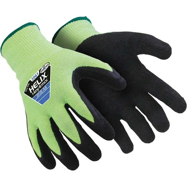 HexArmor - Size M (8), ANSI Cut Lvl A8, Rubber Latex Coated Cut Resistant Gloves - Caliber Tooling