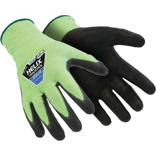 HexArmor - Size S (7), ANSI Cut Lvl A9, Polyurethane Coated Cut Resistant Gloves - Caliber Tooling