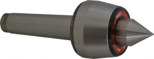 Rohm - MT4 Taper Shank, 2.755" Head Diam 800 Lb Capacity Live Center - 3,800 Max RPM, 2-3/32" Head Length, 1.2598" Point Diam, 1.614" Point Len, 1,760 Lb Max Workpc, 4.035" OAL, Standard Point - Caliber Tooling