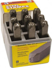 C.H. Hanson - 9 Piece, 5/32" Character Steel Stamp Set - Figures, Heavy Duty - Caliber Tooling