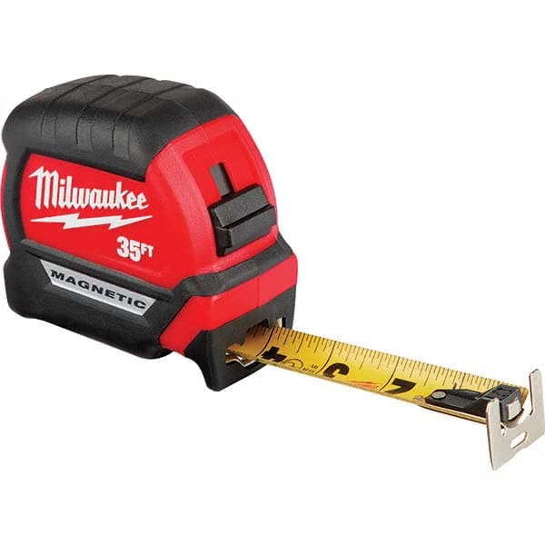 Milwaukee Tool - 35' x 1" Yellow/Black Blade Tape Measure - Caliber Tooling