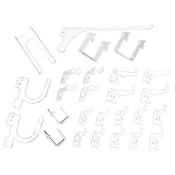 Wall Control - Pegboard Hook Sets For Use With: Any Wall Control Broad & Industrial Pegboard Contents: (26) Assorted Slotted Pegboard Hooks & Brackets - Caliber Tooling