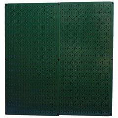 Wall Control - 32" Wide x 32" High Peg Board Storage Board - 2 Panels, Metal, Green - Caliber Tooling