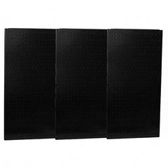 Wall Control - 48" Wide x 32" High Peg Board Storage Board - 3 Panels, Metal, Black - Caliber Tooling