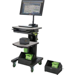 NewCastle Systems - 200 Lb Capacity, 2 Shelf Mobile Powered Cart - 24" Wide x 26" Deep x 43" High, Steel - Caliber Tooling