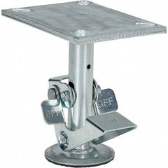 Vestil - 8" Mounting Height, Floor Truck Lock for 6" Diam Caster Wheels - 7" Retracted Clearance - Caliber Tooling