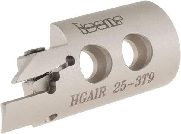 Iscar - 3mm Groove Width, 9mm Max Depth of Cut, Right Hand Cut, HGAI Indexable Grooving Blade - Series Heliface - Caliber Tooling