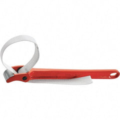 Rothenberger - 12" Max Pipe Capacity, 13-3/4" Long, Strap Wrench - 3" Actual OD, 16" Handle Length - Caliber Tooling