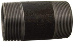 Made in USA - Schedule 80, 1/2" Diam x 60" Long Black Pipe Nipple - Threaded - Caliber Tooling