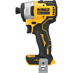 DeWALT - 20 Volt, 1/4" Drive, 1,700 In/Lb Torque, Cordless Impact Driver - Mid-Handle, 2800 RPM, Lithium-Ion, Bare Tool - Caliber Tooling