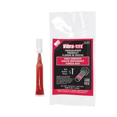 Threadlocker: Red, Liquid, 2 mL, Tube High Strength, 300 ° F Max, Series 140
