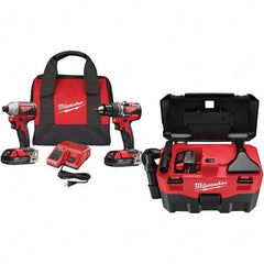 Milwaukee Tool - Cordless Tool Combination Kits Voltage: 18 Tools: Brushless Compact Drill/Driver; Brushless 1/4" Impact Driver