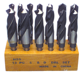 13 Pc. HSS Reduced Shank Drill Set - Caliber Tooling