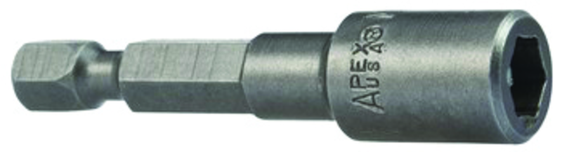 #M6N-0812-6 - 3/8" Magnetic Nutsetter - 1/4" Hex Drive - 6" Overall Length - Caliber Tooling