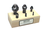 6 Pc. HSS 90° Deburring Set - Caliber Tooling