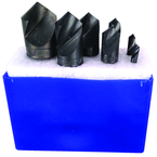 7 Pc. 100°-1/4; 3/8; 1/2; 5/8; 3/4; 1 HSS Uniflute Countersink Set - Caliber Tooling