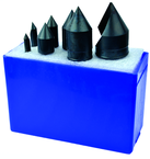 7 Pc. 60°-1/4; 3/8; 1/2; 5/8; 3/4; 1 HSS Uniflute Countersink Set - Caliber Tooling