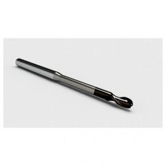 3mm Dia. - 3mm LOC - 57mm OAL 2 FL Ball Nose Carbide End Mill with 30mm Reach-Nano Coated - Caliber Tooling