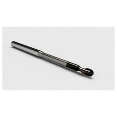 4mm Dia. - 5mm LOC - 57mm OAL 2 FL Ball Nose Carbide End Mill with 30mm Reach-Nano Coated - Caliber Tooling