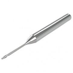 .0938 Dia. - .125" LOC - 1-1/2" OAL 2 FL Ball Nose Carbide End Mill with .125 Dia. Reach - Uncoated - Caliber Tooling