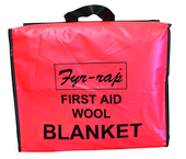 62 x 80" Wool Blankets - High Visibility Red - Plastic Pouch - Caliber Tooling