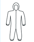 White SMMMS Coverall w/ Zipper Front, Hood, Elastic Wrists & Ankles X-Large - Caliber Tooling