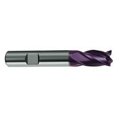 10mm Dia. x 66mm Overall Length 4-Flute Square End Solid Carbide SE End Mill-Weldon Shank-Center Cut-Firex - Caliber Tooling