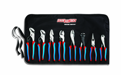 Channellock Code Blue 8 Pc. Plier Set - Contains 9.5 and 10 in. Tongue and Groove; 9 in. High Leverage Linemens; Cable Cutter; Crimping/Cutting Tool; 8 in. End Cutting; Long Nose and Diagonal Cutting Plier - Caliber Tooling