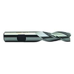 1 Dia. x 4-1/2 Overall Length 3-Flute Square End High Speed Steel SE End Mill-Round Shank-Center Cut-Uncoated - Caliber Tooling