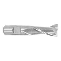 1-7/8 Dia. x 4-1/8 Overall Length 2-Flute Square End High Speed Steel SE End Mill-Round Shank-Center Cut-Uncoated - Caliber Tooling