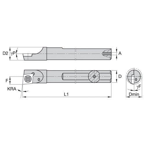 QSMI37545R WG STEEL GROOVING THREADING BAR - Exact Industrial Supply