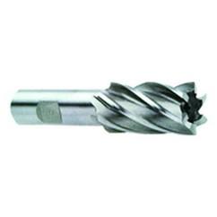 1-1/8 Dia. x 4-1/2 Overall Length 4-Flute Square End High Speed Steel SE End Mill-Round Shank-Center Cut-Uncoated - Caliber Tooling