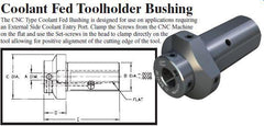 Coolant Fed Toolholder Bushing - (OD: 1-1/4" x ID: 3/8") - Part #: CNC 86-12CFB 3/8" - Caliber Tooling
