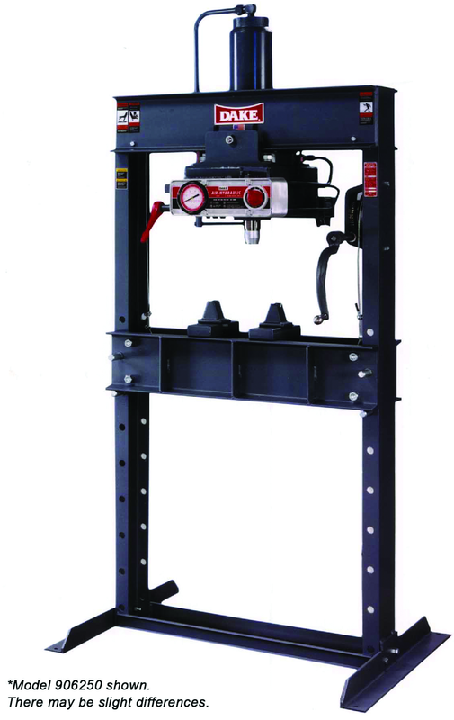 Air Operated Double Pump Hydraulic Press - 6-475 - 75 Ton Capacity - Caliber Tooling