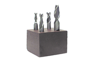 4 Pc. HSS Single-End End Mill Set - Caliber Tooling