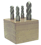 4 Pc. HSS Ball Nose Single-End End Mill Set - Caliber Tooling