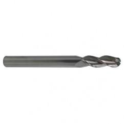 12mm TuffCut AL 3 Fl Ctr Cut Ball Al End Mill Necked - Caliber Tooling