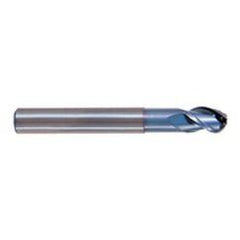 3/4" Dia. - 4" OAL - TiCN CBD-Ball Nose HP End Mill-3 FL - Caliber Tooling